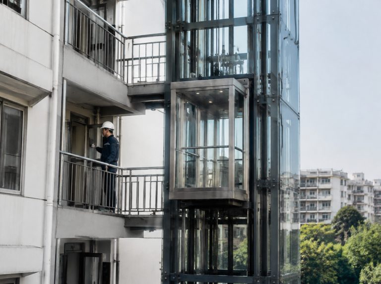 雅安旧楼加建观光电梯